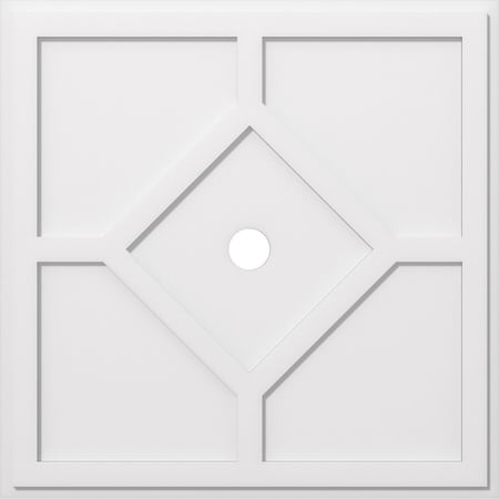 Ekena Millwork Embry Architectural Grade PVC Ceiling Medallion, 36"OD x 3"ID x 12 1/2"C x 1"P, One-Piece CMP36EY-03000